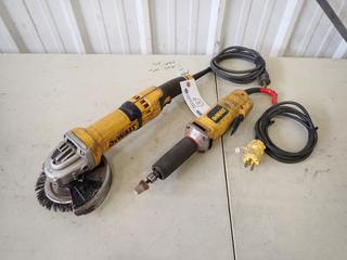 Dewalt DWE43116 120V 6in Angle Grinder C/w Dewalt DW887 120V 1 1/2in Die Grinder