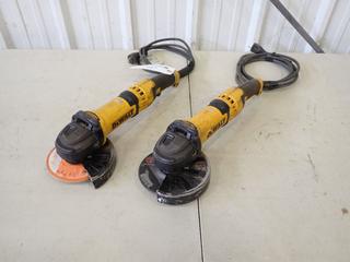 (2) Dewalt DWE43066N 120V 6in Angle Grinders