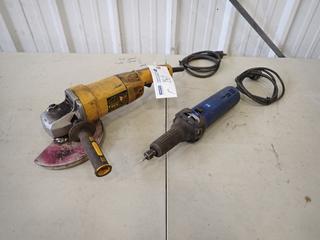 Dewalt DW840 120V 7in Angle Grinder C/w Powerfist Die Grinder