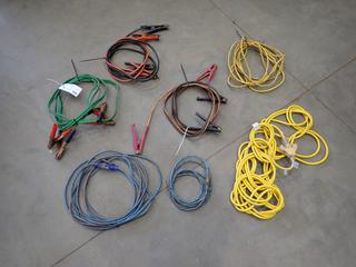 Qty Of (3) Booster Cables C/w Extension Cords