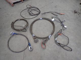 Qty Of Assorted 3/8in And 5/8in Wire Rope Slings