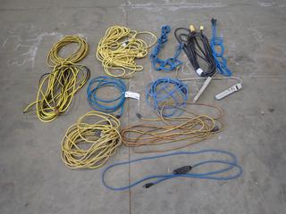 Qty Of Assorted Extension Cords C/w (2) Power Bars