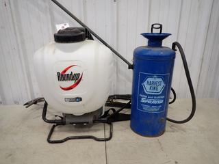 Roud Up 15L Backpack Sprayer C/w Harvest King Farm And Garden 3.0Gal Sprayer