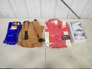 (1) Pair Of Westex IFR Workwear Size 48 Coveralls C/w (1) Pair Of IFR Workwear Size 48-50 Bibs, (3) Pairs Of Watson Size 0S Gloves And (1) Pack Of Safety Glasses w/ Mirror Lens *Unused*