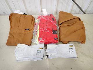 (1) Pair Of IFR Workwear Size 48 Coveralls C/w (2) Pairs Of IFR Workwear Size 48-50 Bibs And (6) Pairs Of Endura Size Large Gloves