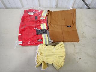 (1) Pair Of IFR Workwear Size 48 Coveralls C/w (1) Pair Of IFR Workwear Size 48-50 Bibs And Kevlar Wristlets