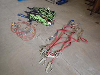 Qty Of Assorted Harnesses C/w Cable Anchor Slings And Lanyards