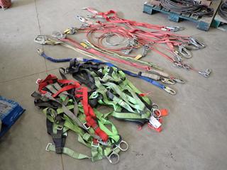 Qty Of Assorted Harnesses C/w Cable Anchor Slings And Lanyards