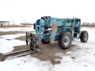 2005 JLG Gradall Model 544D-10 4X4 10,000lb Cap. Telehandler C/w John Deere Power Tech 4.5L Diesel Engine, Aux Hyd, 3-Stage Boom, (2) Front Outriggers, Gradall Model 9130-5016 5ft Side Tilt Carriage (SN 2003106169), And 14.00.24 Tires. Showing 7954hrs. SN 0160008125. Note:  Cannot Be Removed Until Noon On March 31st.