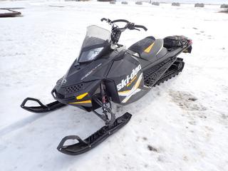 2012 Summit Rotax 800 SP E-Tec Snowmobile C/w REVXP 154in Track And Cover. Showing 1753kms. VIN 2BPSUPCD8CV000253