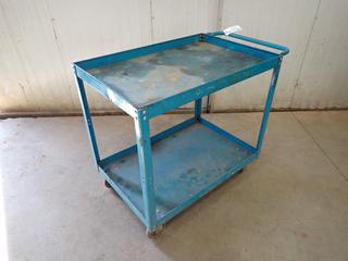 3ft X 2ft X 34in 2-Tier Portable Shop Cart