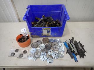 Qty Of Grinder Handles, Washers, Guards, Wrenches And Inner Flanges