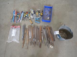 Qty Of Files, Cable Locks, Knives, Saw Blades And Assorted Hand Tools