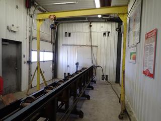 Gantry Crane 10ft X 4ft X 10ft C/w 1-Ton Chain Hoist And Westward 1-Ton Beam Trolley *Note: Buyer Responsible For Loadout*