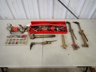 Oxy/Acetylene Gauges, Torches, Hose Repair Kit, Tips And Assorted Fittings