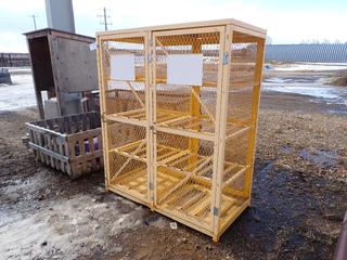 5ft X 30in X 6ft 2-Door Steel Storage Cage