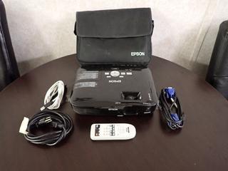 Epson Model H310A 100-240W LCD Projector C/w Remote Control. SN M57F032299L