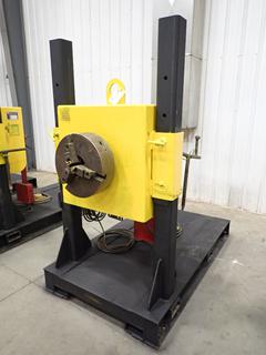 2007 LJ Welding And Machine Model 16HZP-Riser 3000lb Cap. 110VAC Single Phase Vertical Adjust Positioner C/w Penta-Drive DC Motor Speed Controller, Foot Controller, 16in 3-Jaw Chuck And Counterweight. SN 02