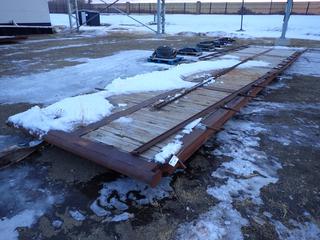 40ft X 8ft Rig Mat w/ 110in Overall Width *Note: (1) Broken And (1) Rail Dented, Requires Welding*