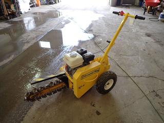 Ground Hog T-4HS18 Walk Behind Trencher C/w Honda GX160 Engine And 15.5.00-6 Tires. SN 16175