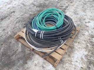 Qty Of Assorted Shark Bite 1/2in Plastic Hose C/w (2) Garden Hoses And Assorted Hose