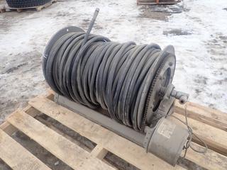 Hanny Reels Model E1530-17-18LT 12VDC Hose Reel C/w 3/8in 4000PSI Sewer Jetting Hose. SN 2384573