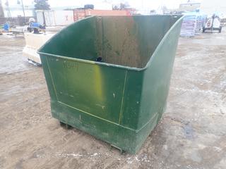 56in X 46in X 58in Garbage Bin w/ Fork Pockets