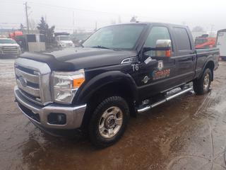 2011 Ford F350 Super Duty XLT 4X4 Crew Cab Pickup C/w Turbo Diesel 6.7L Power Stroke, A/T And LT275/70 R18 Tires. Showing 383,605kms. VIN 1FT8W3BT8BEC64325 *Note: Dent In Tailgate, Scratches And Paint Chips, Driver Seat Damage, Hole In Box, Dent In Driver Side Rocker Panel, Running Condition Unknown*