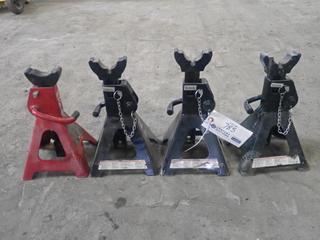 Qty Of (3) Pro Point 3-Ton Jack Stands C/w (1) Torin Big Red 3-Ton Jack Stand