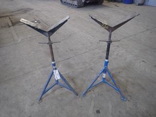 (2) ABA Model HSPS-24 4000lb Cap. Adjustable Pipe Stands