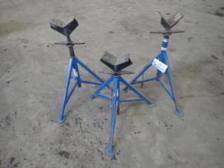 Qty Of (3) ABA Model HSPS-24 4000lb Cap. Adjustable Pipe Stands