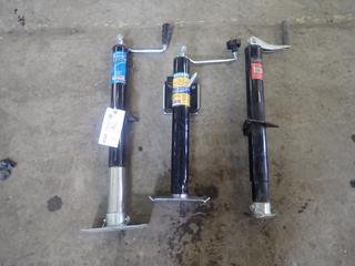 (1) Powerfist 17in 5000lb Cap. Jack C/w Powerfist 15in 2000lb Cap. Implement Jack And Tow King 2000lb Cap. A-Frame Jack