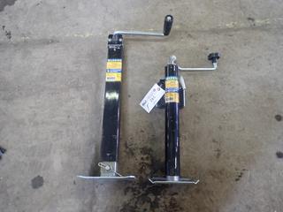 Powerfist 17in 5000lb Cap. Drop Leg Jack C/w Powerfist 15in 2000lb Cap. Swivel Jack