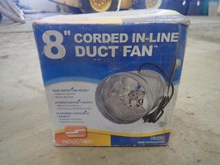 Suncort DB208C 120V 8in Corded Inline Duct Fan
