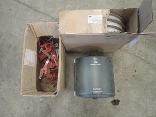 Qty Of Fire Extinguisher Mounts C/w 3M Reclosable Fastener Hook And Paper Towel Dispenser