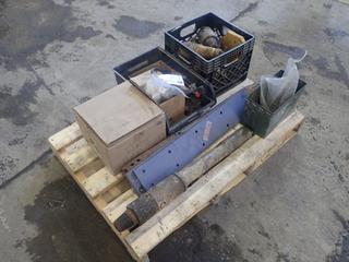 Qty Of Jaw Inserts, Water Pump, Quick Attach Drill Head, Door Latch, Plate Strip w/ Pad And Bolts Assorted Parts To Fit Vermeer 3650
