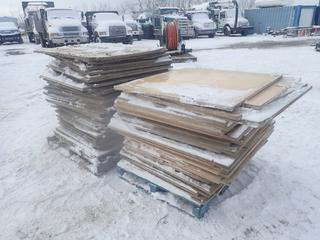 Qty Of Approx. 4ft X 43in And Assorted Size Pieces Of Plywood