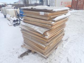 Qty Of Approx. 42in X 40in And Assorted Size Pieces Of Plywood
