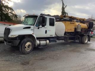2011 International 4300 SBA 4X2 Vac Truck, S/A, C/w Durastar Maxxforce Diesel Engine, Vermeer Model V800 Vac System w/ Kubota V3600 Diesel Engine (Showing 4128hrs). Showing 435,762kms. VIN 1HTMMAAP0BH313757