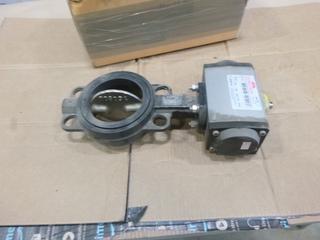 4 MA Stewart Wafer Butterfly Valve c/w MAS MT21.DA.F05-F07.CH17.LT Actuator (C-1)