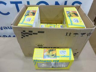 (8) Sets of Unused Halogen H4 7 In. Rectangular Replacement Light Housing *Note: Does Not Include Bulbs* (T-2-2)