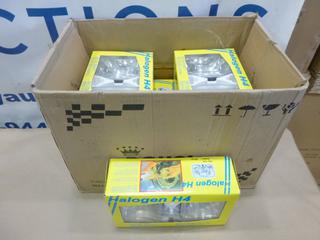 (8) Sets of Unused Halogen H4 7 In. Rectangular Replacement Light Housing *Note: Does Not Include Bulbs* (T-2-2)