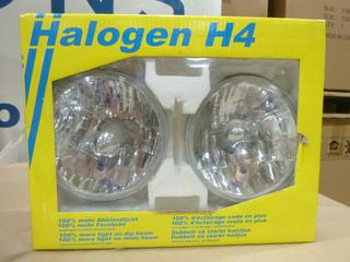 (10) Sets of Unused Halogen H4 5 In. Round Replacement Light Housing *Note: Does Not Include Bulbs* (T-2-1)