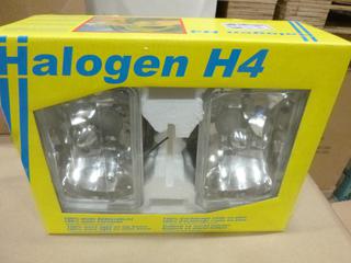 (10) Sets of Unused Halogen H4 5 In. Rectangular Replacement Light Housing *Note: Does Not Include Bulbs* (T-2-1)