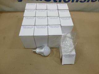 (16) Unused LED Light Bulbs, AC120V, 60 Hz, 7W, Warm White (2700K), Dimmable (C2)