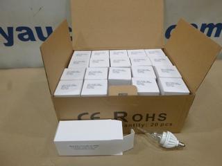 (20) Unused LED Lights, E12 Base, Chili Type, 3W, Warm White (2700K) (D1)
