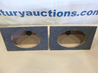(2) Unused Nuance Speaker Boxes, Fits 6 In. x 9 In. Oval Speakers, Overall Dimensions 13 In. x 8 In. x 5 In. (D1)