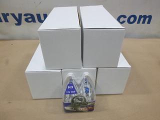 (25) Pairs of Silver Eagle Premium White 12V 60/55W Headlights, Model H3 (D1)