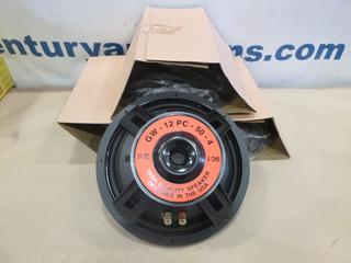 (4) Unused High Quality 12 In. Speakers, Model GW-12PC-50-4, 50 OZ, 4 OHM (S23)