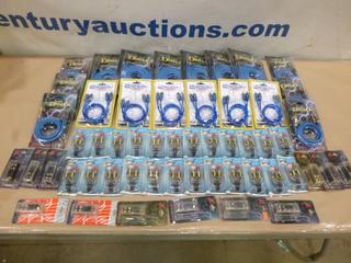 Qty of Audio Accessories, Diablo 10 Ft. and 3 Ft. Cable, E-Energy 3 Ft. Cable, Azone High / Low Adapters and Power Distribution Blocks (S-2-1)